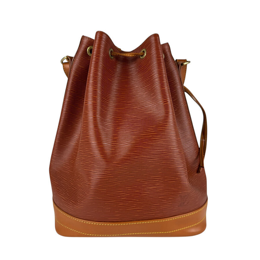 Louis Vuitton Epi Noe Leather Shoulder Bag Gold Brown